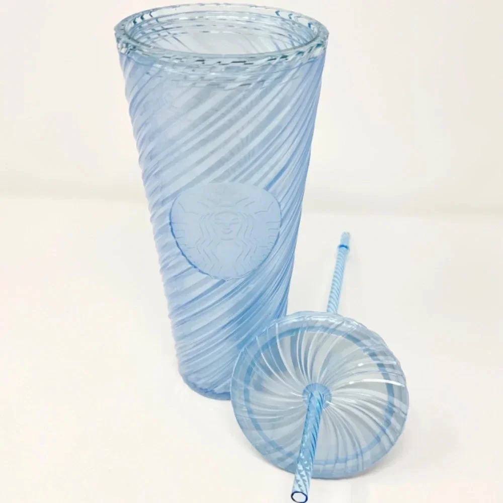Starbucks Light Blue Swirl Cold Cup Venti 24 oz Summer 2024 NWT - Picture 6 of 8